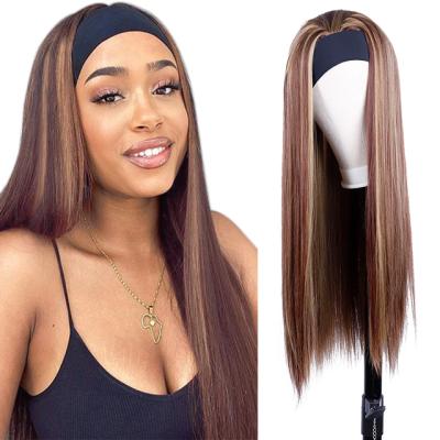 China FAZHIYUAN Colorful Silky Straight Brazilian Barely Shedding Thick Bob Kinky Curly Synthetic Headband Water Wave Short Wigs for sale