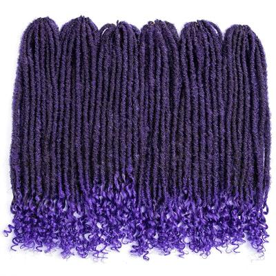 China Heat Resistant Synthetic Fiber Hair Goddess Faux Locs Crochet Braids African Hair Extensions 20