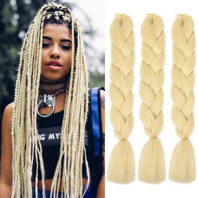 China Wholesale Straight Synthetic Braiding Hair Extensions 24 Inch Ombre Jumbo Braiding Hair Synthetic Hair Extension For Braiding Colorful for sale