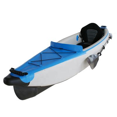 China GeeTone Outdoor Hot Selling 2 Person Fishing Fishing Inflatable Kayak Canoe Rowing Boat Drop Stitch Material for sale