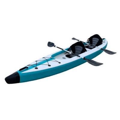 China BSCI Germany Patent Dropstitch 2 Person Boat Inflatable Canoe Double Drop Chamber Tandem Kayak Point JBAY Airvolution Coasto Fishing for sale