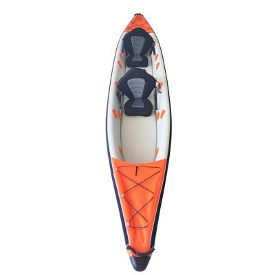 China 2020 PVC Lightweight 2 Person Drop Stitch Inflatable Fishing Kayak With Framed Seats for sale