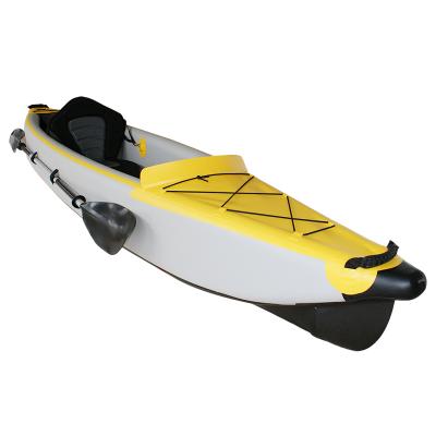 China Tandem Kayak Inflatable Single Seat Drop Point Kayak Lightweight Reusable 1 Person Customize Folding Kayaks Paddle Canoe 2 Person for sale