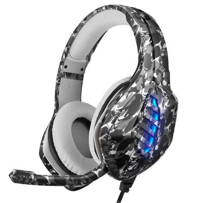 China Support Coonection Multipoint Professional Led Lightweight Gaming Headset With Microphone Adjustable Heavy Bass Headphone Earphone for sale