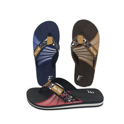 China MOQ 2000PCS Fashion Trend Men's Summer Slippers Printed Custom Flip Flops Mens Slides Slippers for sale