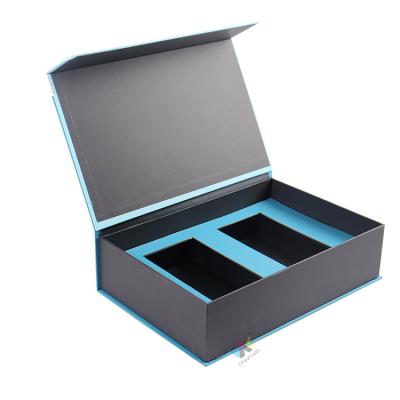 China Cajas Personalizadas Recyclable Wholesale Custom Design Magnetic Blue Luxury Gift Boxes Packaging With EVA Insert for sale