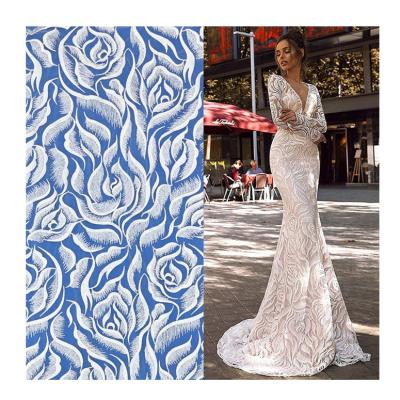 China Other Sweet Embroidery Bridal Lace Fabric Wedding Women Factory Dresses Design for sale