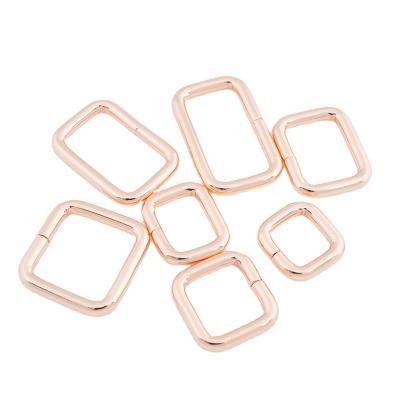 China 2021 Reasonable Customized Handbag Making Accessories Fittings Iron Adjuster Ring Metal Bag Parts Square Ring For Lady Handbags for sale