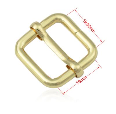 China Guangzhou Wholesale Eco - Friendly Lightweight Handbag Hardware 19mm Gold Iron Metal Strap Buckles for sale