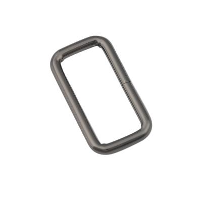 China Wholesale Custom Nickel Free Welded Metal Wire Iron Parts Dome Square Rectangular Ring Buckle Ring Accessories for sale