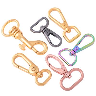 China Factory Direct Sale Alloy Eco-friendly Accessories DIY Shape Rotating Key Chain Gold Color Metal Buckle Ring Split Buckle for sale