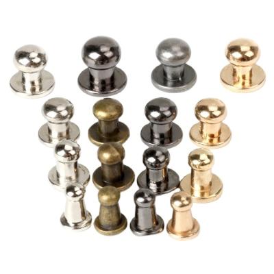 China Reasonable factory new products 4-12 mm bag handbag accessories nail rivet wallet wholesale belt buckle around the main screw metal rivet for sale