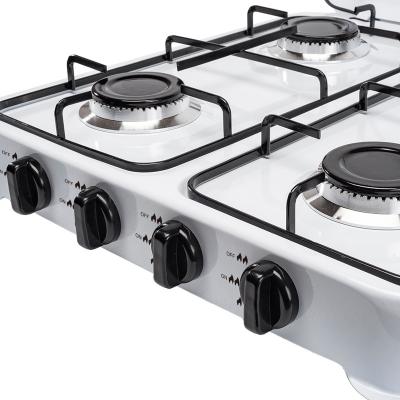 China High Quality Stainless Steel Table Burner Hotel Cooktop 4 Burners Portable Home Kitchen Cooking Camping Gas Stove for sale