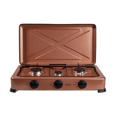 China Widely Used Practical Three-Burner Camping Cooker Kitchen Hotel Household Portable Gas Stove for sale