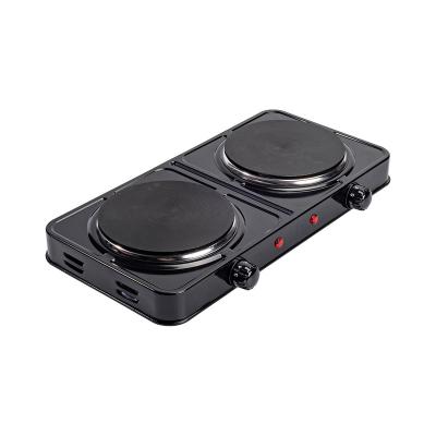 China Portable 2 Burner Lightweight Energy Efficient Low Consumption Electric Cooker Top Hotel Table Stove for sale