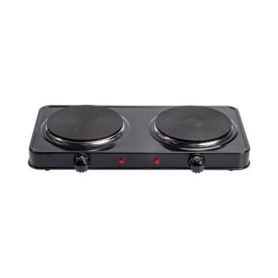 China Hotel Household Kitchen Appliances Coil Top Commercial Stainless Steel 2 Burner Mini Electric Stove Hot Plate for sale