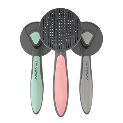 China Best Quality Sustainable Pet Comb For Dogs Grooming Hair Brush Remover Automatic Dog Cat Comb for sale