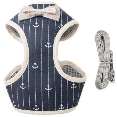 China Cute Viable Pet Vest Adjustable Pet Harness And Leash Set For Small Medium Pet Collar for sale