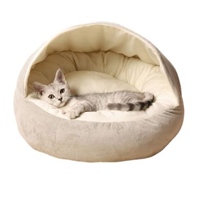 China New Style Viable Cat Plush Nest Bed Round Warm Soft Dog Room for sale