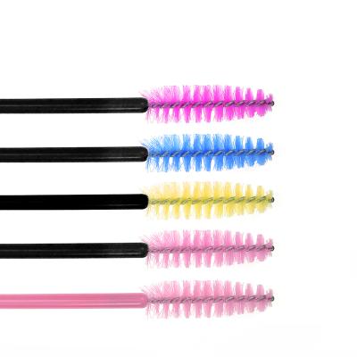 China OEM Custom Colored Disposable Plastic Mascara Brush Micro Plastic Eyelash Extension Wands for sale