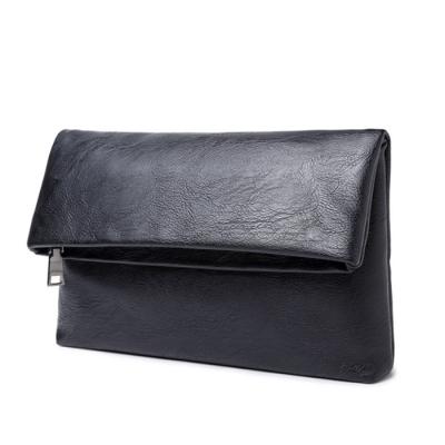 China Brand New Brand Logo PU Leather Folding Custom Clutch Bag Business Bag Fashion Trendy Man Handbag For Unisex for sale