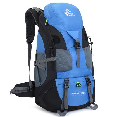 China High Quality Outdoor Traveling 50L Camping Raincoat Hiking Waterproof Bagpack Sport Bagpack for sale