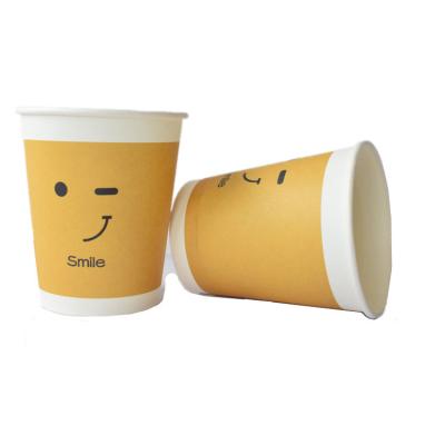 China Best Manufacturer 100% Porcelain Disposable Biodegradable Moisture Proof PLA Coated Coffee Paper Cup 250ml for sale