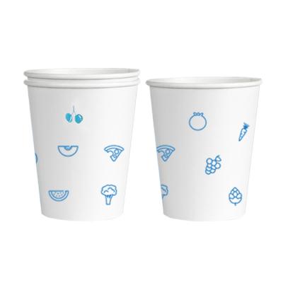 China Moisture Proof Disposable Paper Cup With Printed Logo Thickened 9 Ounces Advertising Water Free Milk Tea Cup Design for sale