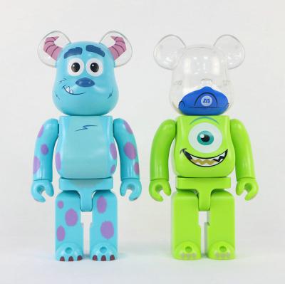 China Trend 2Colour 28cm Tide Brand Bear@brick Monsters Bear Severe Bears 400% ABS Stock With Boxed for sale