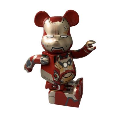 China Trend 2 Color 28cm 400% Tide Brand Bear@brick Marvel Iron PVC Vinyl Violent Stock Number With Boxed for sale