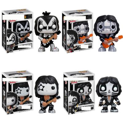 China Tide Brand Funko Rock KISS PVC Action Figures 10cm POP Styles Animefigure 4 With Boxed for sale