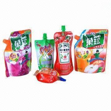 China Self-Standing Composite Spout Pouch Packaging PET+ NY + AL + PE For Energy Drink / Juice for sale