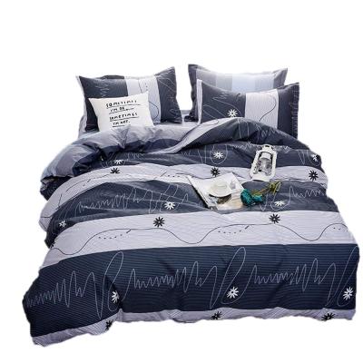 China Nondisposable Black Heart Comforter Bedding Sets Duvet Cover Set Sheets Pillowcases Queen King Size Beddings Leaves Single Twin Bed Set for sale