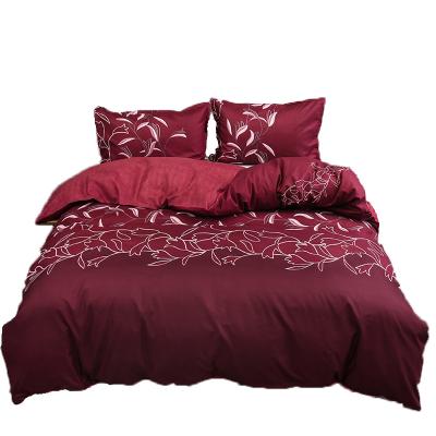 China Anti-Pull Classic Printed Duvet Cover Set Comforter Bedding Set King Queen Double Single Size Pillowcases Bed Linen Purple Home Textile for sale