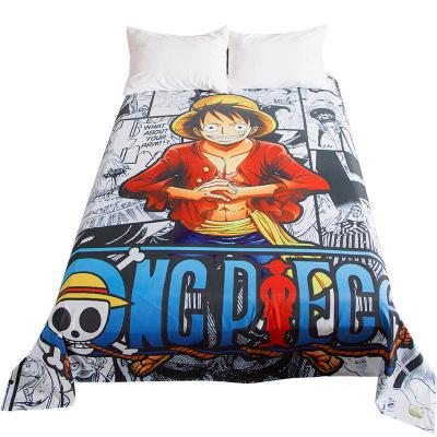 China Japanese Anime TWILL Bed Sheet Kids Boy Girl Bedroom Dorm Room Teen ONE PIECE Twin King Single Double Size Full King Single Double Size for sale