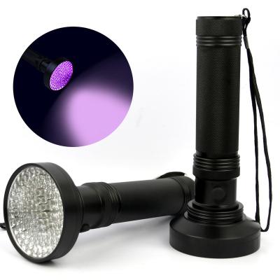 China Durable 100 LED Pet Urine UV Scorpion Detectors Black Light Ultraviolet Torch Flashlight With 6 x AA Batteries for sale