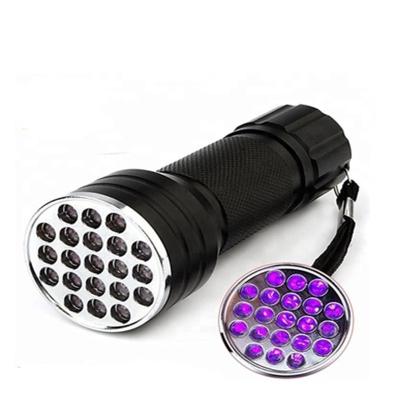 China Industrial 21 Led Mini Purple Beads Flashlight 395NM UV For Dog / Cat / Pet Urine & Dry Spots & Bed Bug On Carpets / Flooring for sale