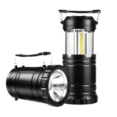 China Kongjia Shine Folding Outdoor Portable COB Camping Lights with LED Flashlight Lighting for Family Power Out for sale