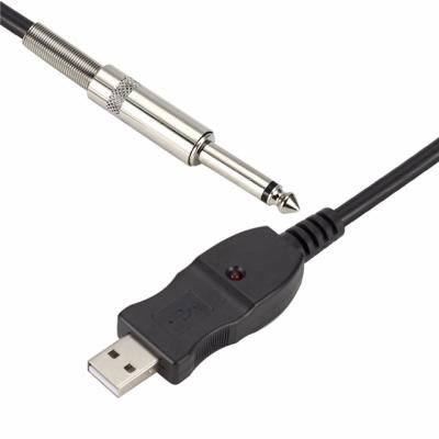 China audio & 3M USB Video Guitar Bass To USB Link Cable Adapter PC Recording USB Guitar Cable for sale