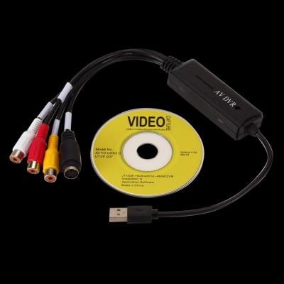 China Hot Sale DVR Driver Video Audio CCTV Capture Adapter Black Color USB 2.0 Video Audio Capture Card 88mm x 28mm x 18mm for sale