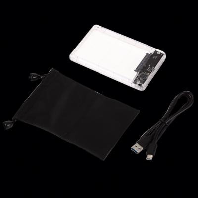 China High Speed ​​USB 3.1 Plug & Play Plastic 2.5 Inch Transparent Hard Disk Drive Case HDD BOX for sale