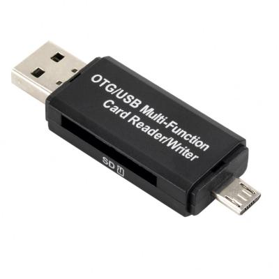 China ABS For Computer Mobile Camera USB 2.0 Multi Micro USB 4 In 1 SD TF OTG Adapter Cardreader Card Reader Smart Writer for sale