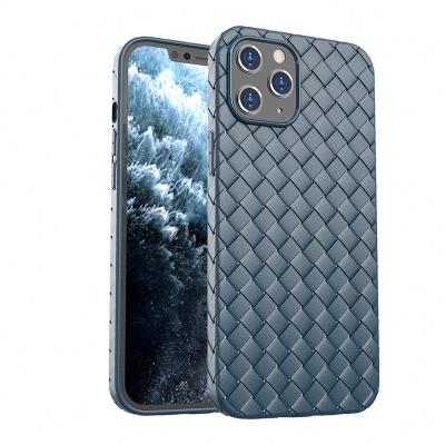 China Phone Case New Product Trending Breathable TPU Weave Artificial Leather Cases Phone Case For iPh 11/12 ProMax for sale