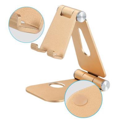 China Adjustable Universal Aluminum Mobile Phone Holder Bed Desk Table Stand For Phone Tablet Mount Bracket for sale