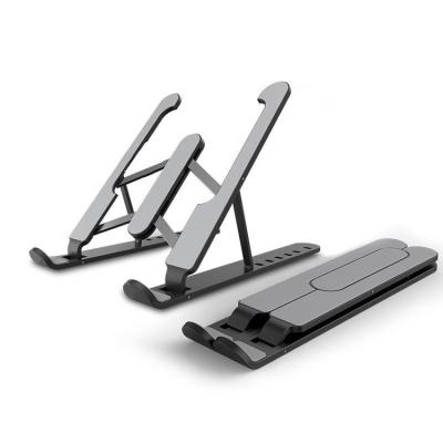 China 2021 Folding Adjustable Flexible Desktop Plastic Laptop Stand (Height) Adjustable for sale