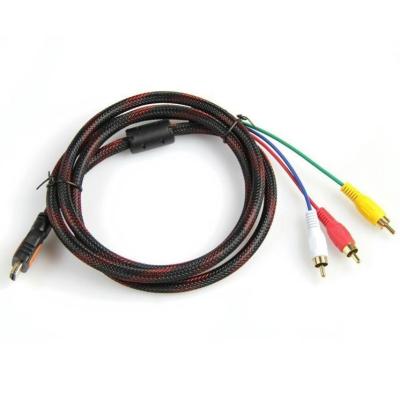 China HDTV factory price 5ft rca 3 to HD*MI cable for sale