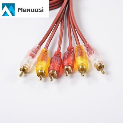 China DVD Player Custom Length Video Audio Extension Cable Male To Male 3 RCA AV Audio Video Cable for sale