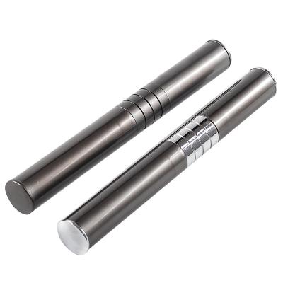 China Luxury Portable Single Case Box Cigar Tube Travel Stainless Steel Correlative Accessories For Diameter 19mm for sale