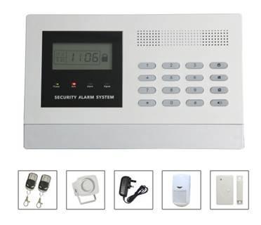 China Built-in Calendar Clock GSM Home Alarm System With 8 wired + 99 wireless zones for sale