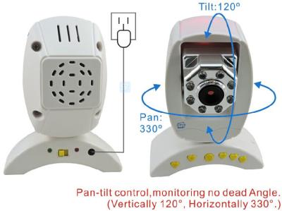 China long range Wireless Digital Night Vision Baby Monitor with Pan-Tilt Camera for sale